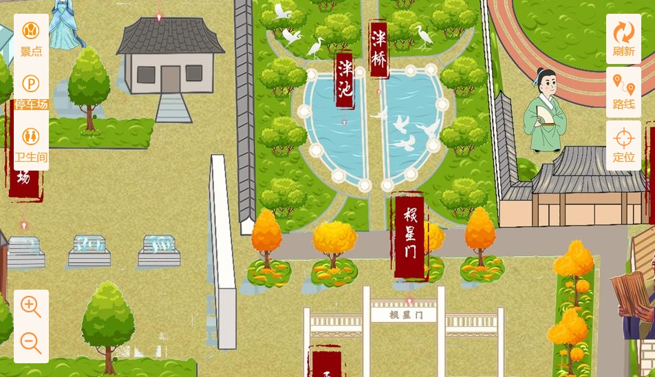 周矶办事处手绘地图景区语音讲解导览系统：智慧景区建设的基石